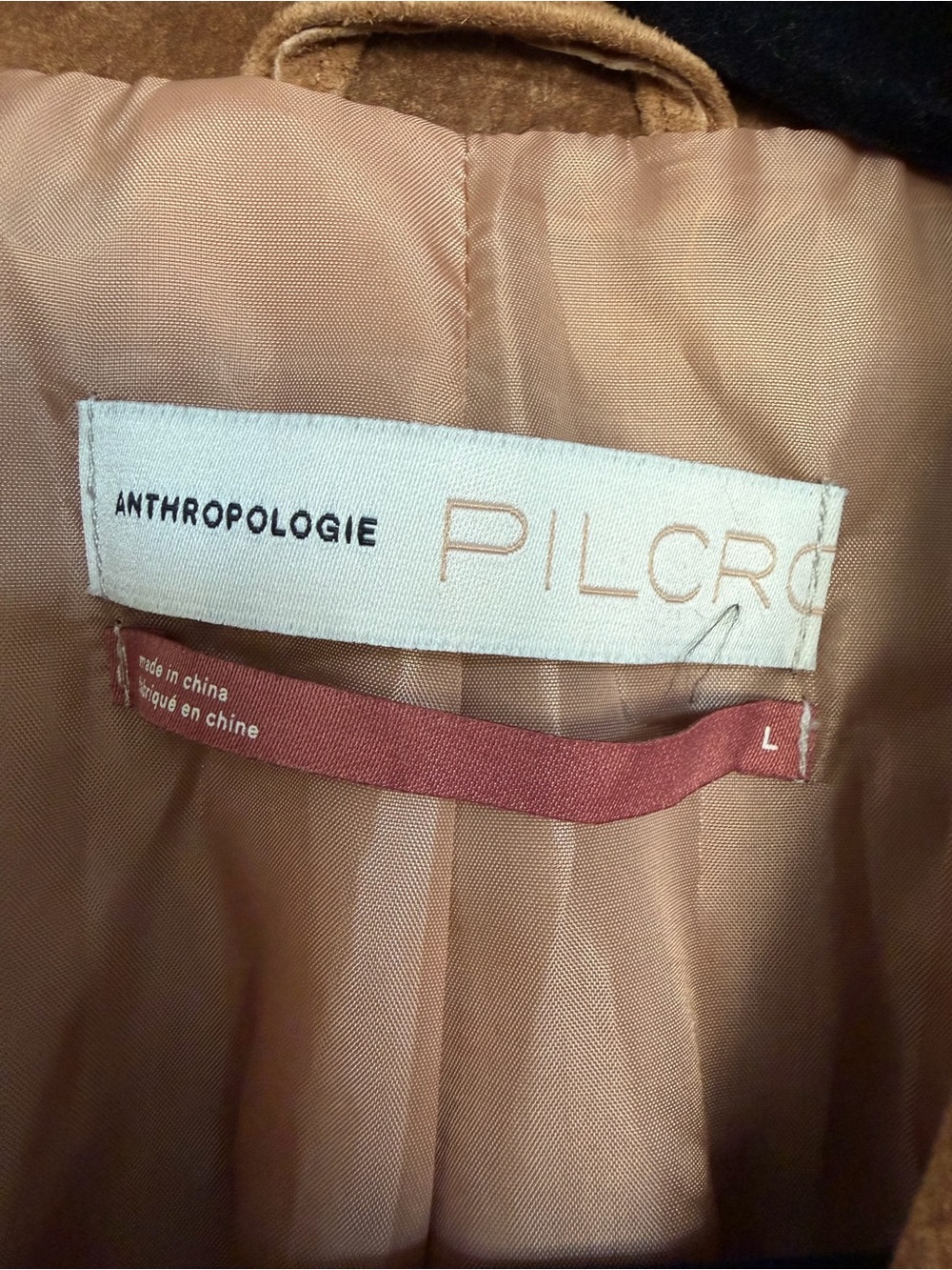 Anthropologie Pilcro Danae Fringed Suede Jacket in Brown, Size Large - Picture 5 of 12